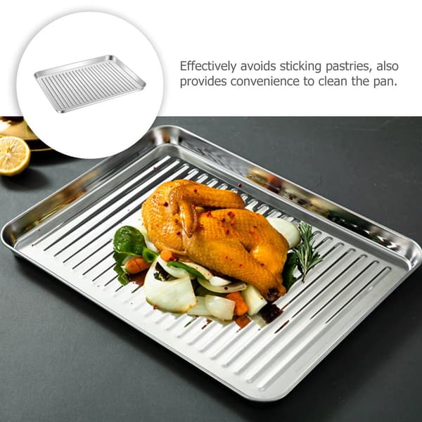 Bekväm bakform, hushållsbakform, silver non-stick, 1 styck, 23×17×2.5cm