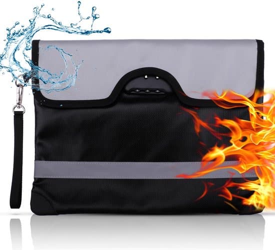3-pak sorte brandsikre tasker – 34x26cm, med lås, vandtæt, til pas