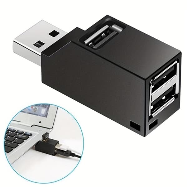 2.0/3.0 3-portars USB-visselpipa-hubb