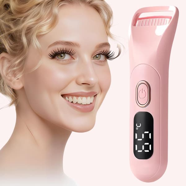 Opvarmet øjenvippebukker, genopladelig - pink
