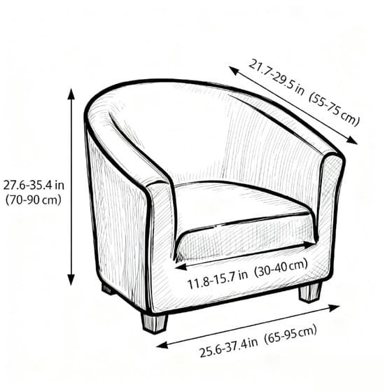 Mjuk Jacquard Elastisk Enkel Fåtöljöverdrag & Fåtöljskydd (Brun)