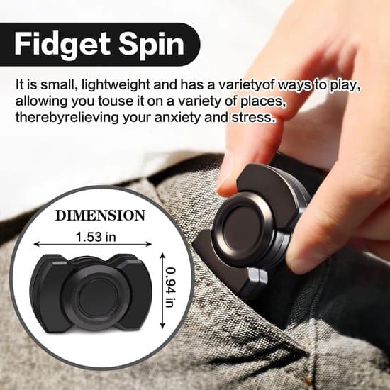 Sort 3.9x2.4x1.3 cm Fidget Spinner Stressaflastende Legetøj