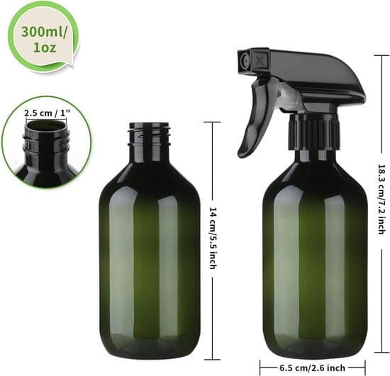 2-pack 300 ml plastsprayflaskor för växter, justerbar fin dimma och stråle med vattenspruta.