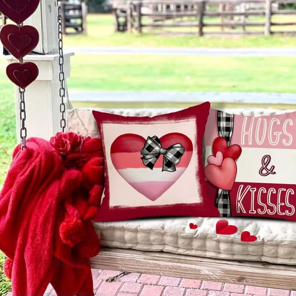 Valentinsdag pudebetræk 45*45cm 4 stk.