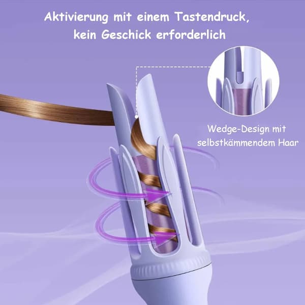 32 mm helautomatisk locktång, rosa