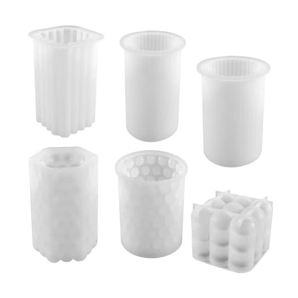 6 stycken ljus silikonform