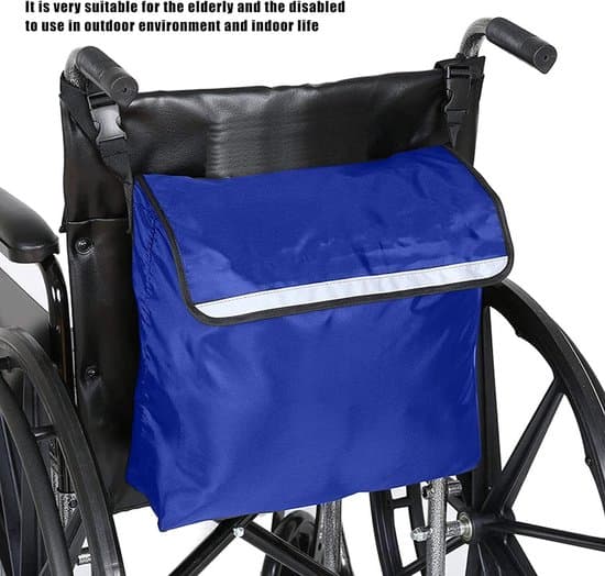 stykke Blå kørestolstaske tilbehør Opbevaring multifunktionel Rollator
