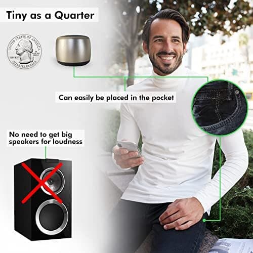 Bedste Mini Bærbare Bluetooth Højttaler HD Lyd Bas Mindste Trådløs
