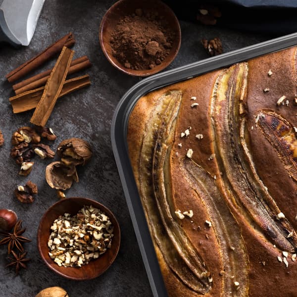 Fyrkantig springform i tre delar, non-stick rektangulär kakform, kolstål, storlekar 7/8/9 \", antracitgrå