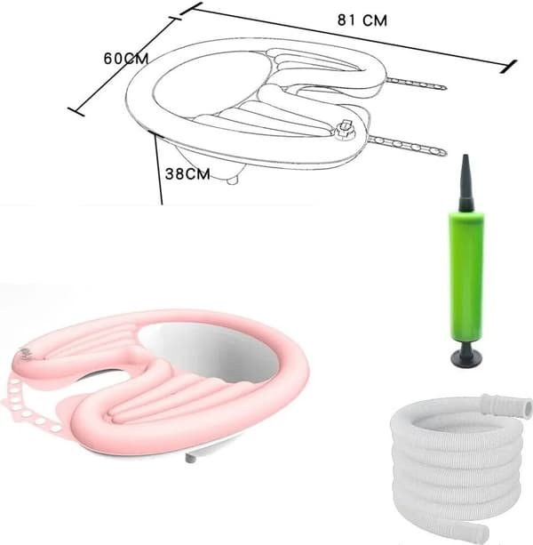 Shampoo vask, shampoo vask, egnet til brug i sengen, let, egnet til ældre og handicappede, pink