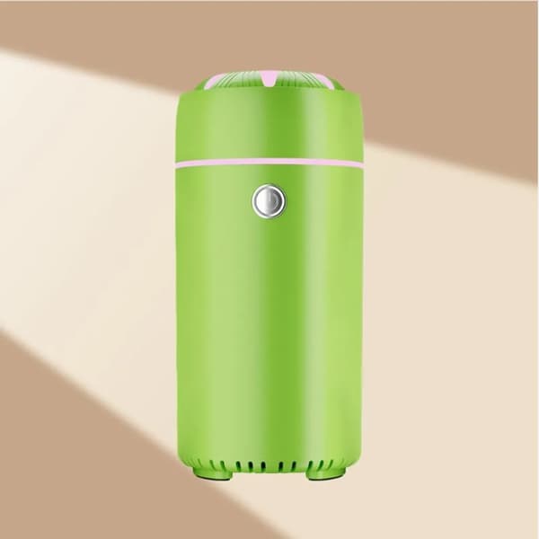 Bærbar bil/hjem aroma diffuser med 7-farvet LED-lys (grøn).