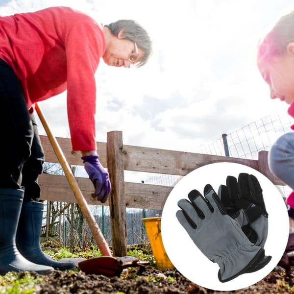 Elastiska Andningsbara Trädgårdshandskar Grå XL