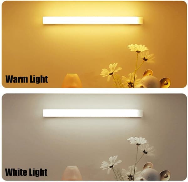 4-pack borrfritt smart sensor magnetisk laddning LED-underskåpsbelysning inomhus rörelsesensor vita lampor 30 cm
