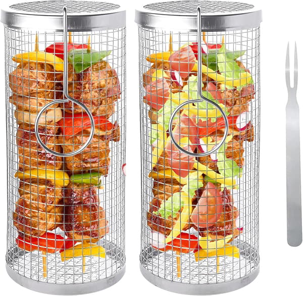 Rullende Grillkurv med Gaffel