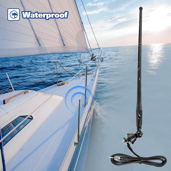 Vattentät marinradioantenn - AM/FM - Flexibel