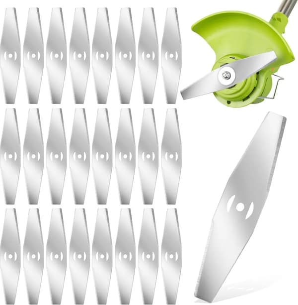 Plæneklipperblade, 24-pak rustfrit stål, 15 cm, holdbare udskiftningsblade til buskryddere