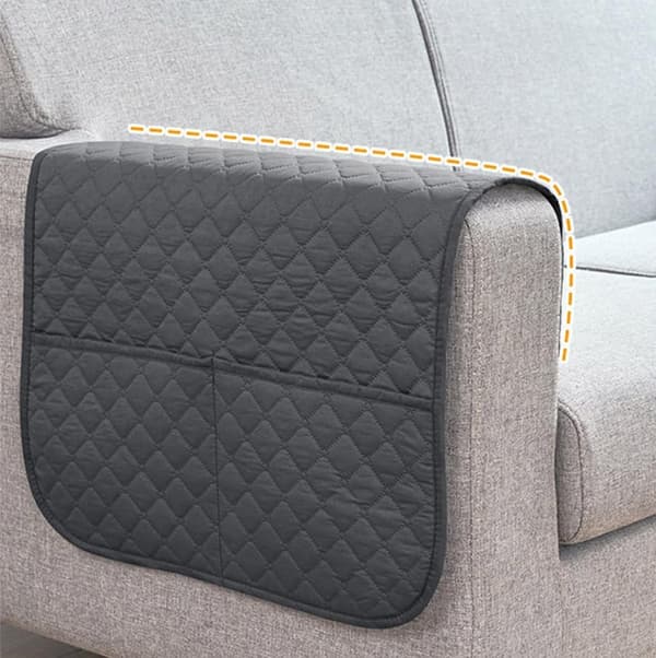 Soffarmstödsskydd, slitstarka och noppresistenta, som visar en elegant stil för ditt vardagsrum - ljusgrå.