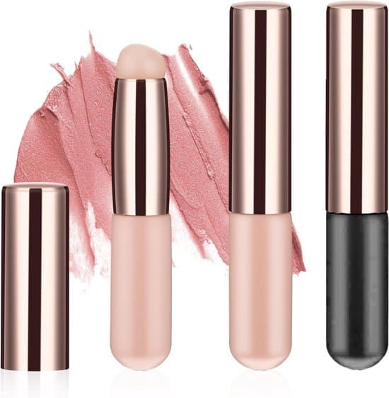 Stykker Silikone Læbebørste til Læbestift og Makeup - Rund Silikonebørste til Læber og Neglekunst