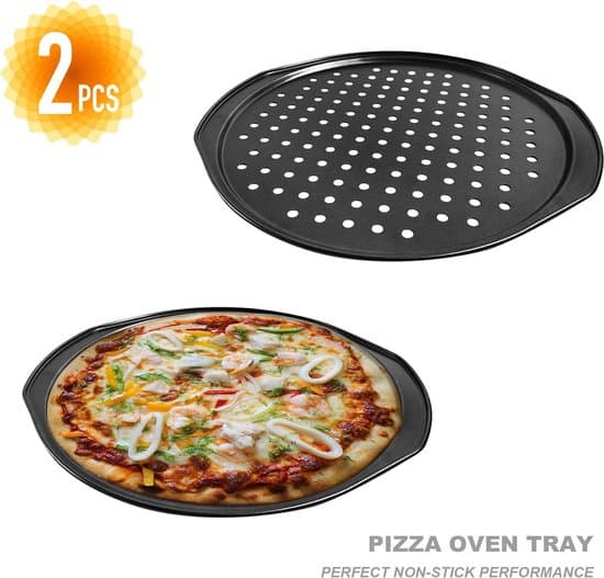 Pizzaplattor 2-pack - Perforerade och non-stick - För ugn - Jämn värmefördelning