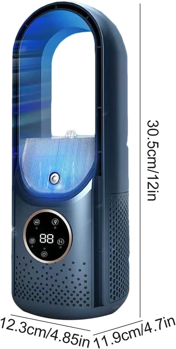 Bärbar skrivbordsfläkt, justerbar fläkthastighet, USB-driven, med befuktningsfunktion, lämplig för rum, hem och sovrum - vit.