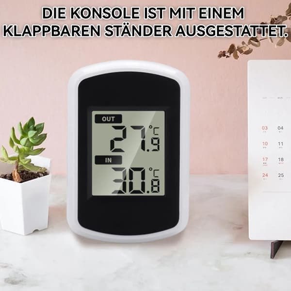 Trådlös digital inomhus-/utomhustermometer väderstation med LCD-display