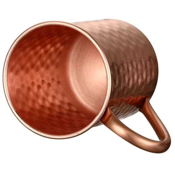 430 ml kopparfärgad ölmugg i rostfritt stål, cocktailmugg, Moscow Mule-mugg, present, guld