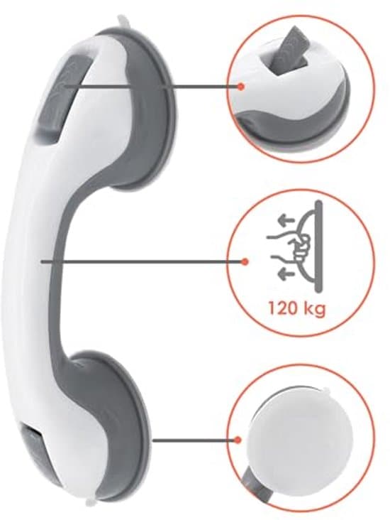 Badeværelse/brusegreb - 2-pak - Høj bæreevne, maksimal støtte 120 kg