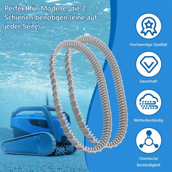 Sæt med to Dolphin Pool Cleaner-skinner til Maytronics 9983152-R2 og præcis installation.