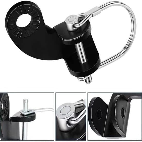 2-pak cykeltraileradapter, kulstofstålforbindelse til last-/børne-/kæledyrsvogne, sort
