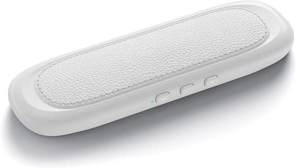 Bluetooth knoglelednings-søvnhøjttaler under puden med hvid støj, timer og automatisk nedlukning (hvid)