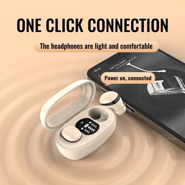Bluetooth Mini Øretelefoner Trådløse Usynlige Søvn Touch Kontrol - Hudfarve