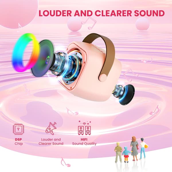 Karaokemaskin Barn Mini Bärbar Bluetooth Karaoke Högtalare