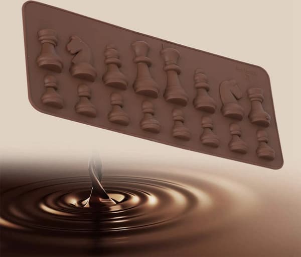 Skakmønster silikone bageform til chokolade, kager, gelé, isterninger og fondant