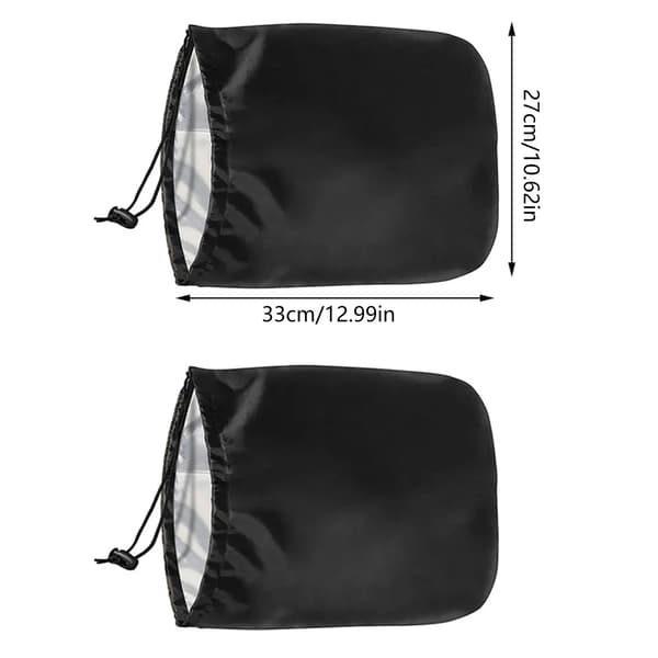 3-pack, Allväders WP Bilens Sidospegelöverdrag, Långvarigt Skydd för Alla Bilmodeller, Svart