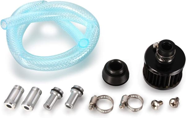 2-liters oljeuppsamlingstank 15 mm 10 mm universell legering silver