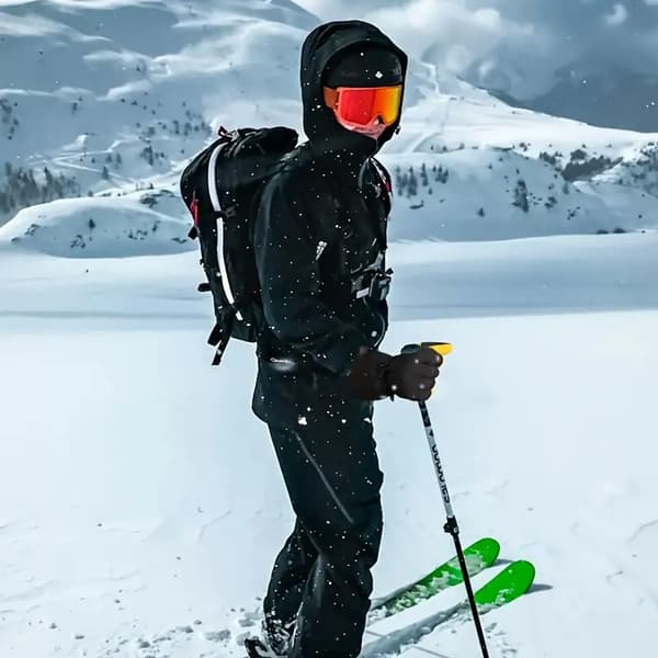 Ekstremt kolde vinterhandsker isolerede -10°C justerbar håndledsski unisex sort gul