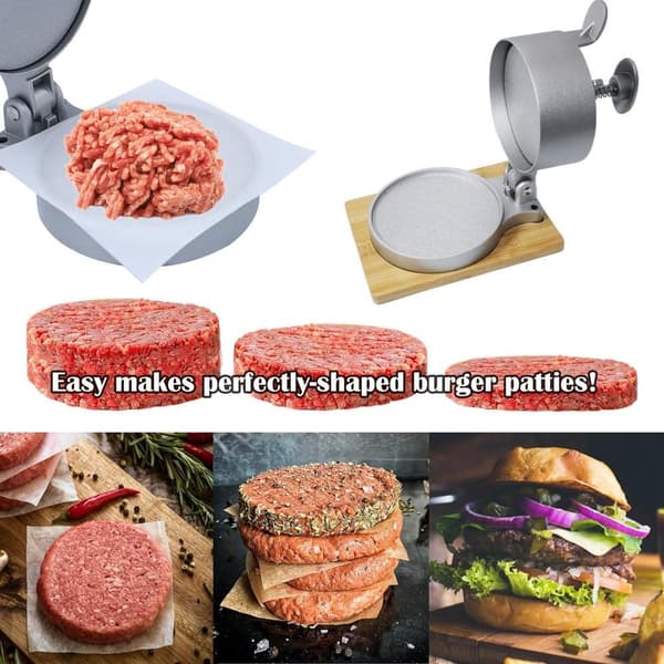 Hamburgerpress Patty Maker Justerbar Fjäder