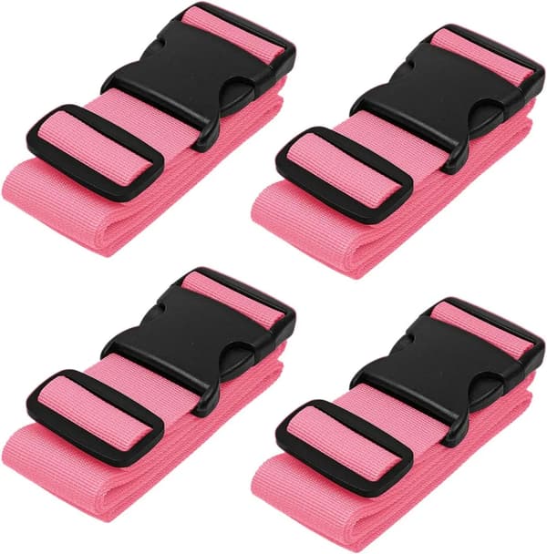 4 bagageremmar, bagageremmar, svart
