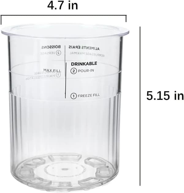 Isbeholder, erstatningspints og låg, 1000 ml, egnet