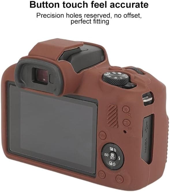 Kamerataske til Canon EOS R100, lavet af silikone, sort.
