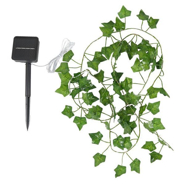 50 LED Efeu Blad Fe Lyskæde Udendørs Have Bryllup