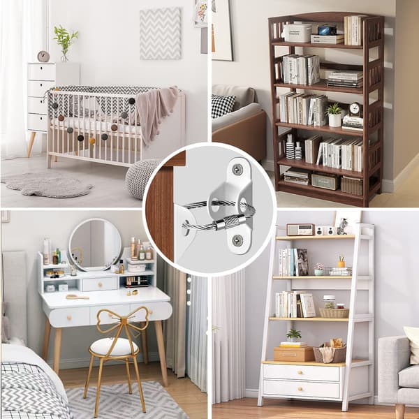 Möbelankare 10-pack Anti-tipp Baby Säkerhetsväggfästen Silver