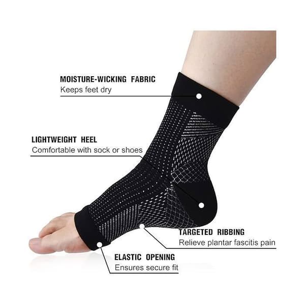 4-pack fotkompressionsstrumpor, unisex, ankelstöd