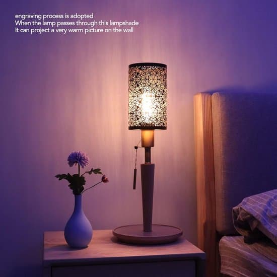 Metalllampskärm - ihålig gravyr - E27/E26 lampfot