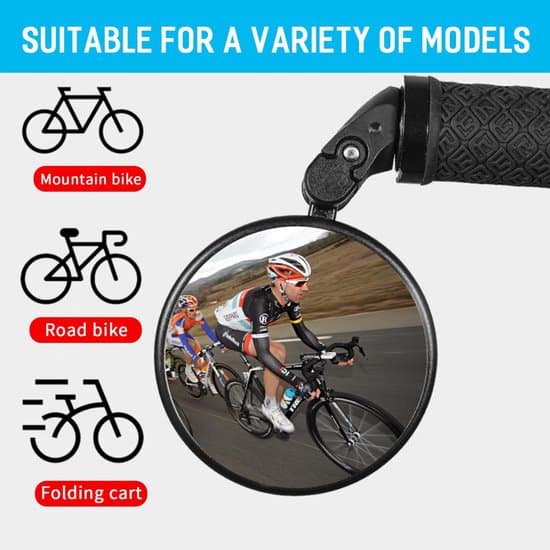 2-pack justerbara hopfällbara cykelbackspeglar för mountainbikes och elcyklar