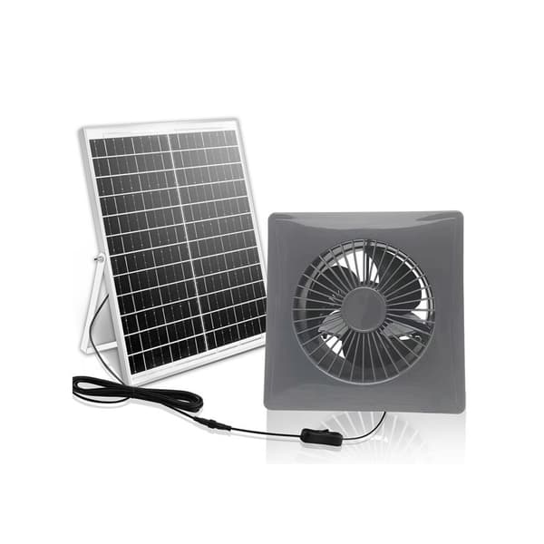 6-tums höghastighets tyst solcellsdriven ventilationsfläkt med 8W solpanel