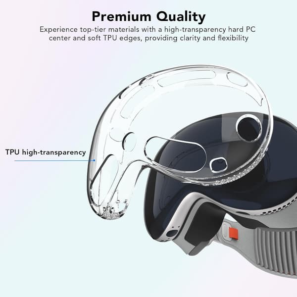 TPU skyddsfodral för Apple Vision Pro-kompatibelt headset transparent