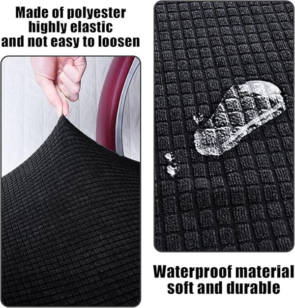 6-delade elastiska kontorsstolsöverdrag, halkfria, skyddande överdrag av polyesterfiber, tillbehör.