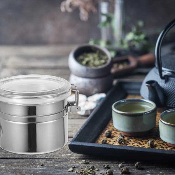 Te Kaffe Sockerbehållare Förvaringstank i Rostfritt Stål Förseglad
