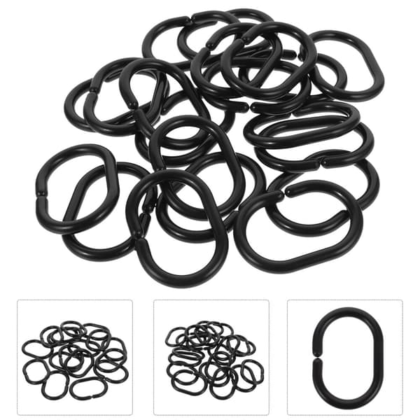 20 st duschdraperikrokar ringar plast duschring